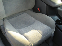 Damaged car seat